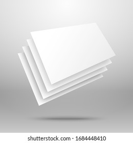Empty white paper sheet on grey background