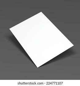 Empty white paper sheet. Vector Illustration EPS10.