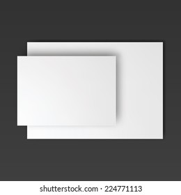 Empty white paper sheets. Vector Illustration EPS10.