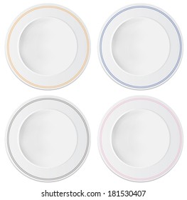 Empty white plate
