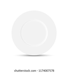 empty white plate mock up