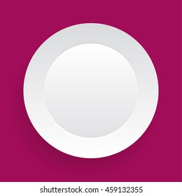 Empty White plate vector