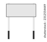 Empty white road sign or Empty traffic signs difference isolated on white background. illustration vector