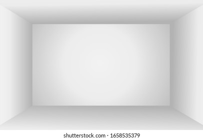 Empty white room. Empty blank room, wall and floor interior background. Abstract  interior. Template for you design. Vector illustration