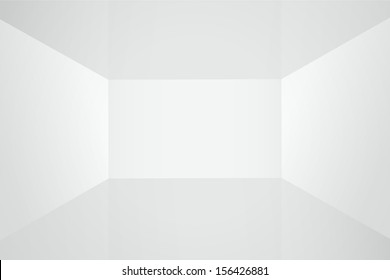 Empty white room space, interior for design and decoration - Vector illustration