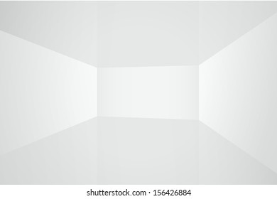 Empty white room space, interior for design and decoration - Vector illustration