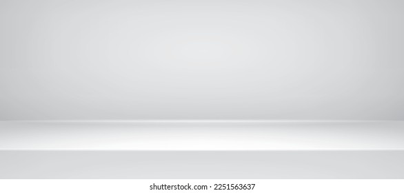 Empty white room. Table surface. Vector design illustration. Mock up for you business project