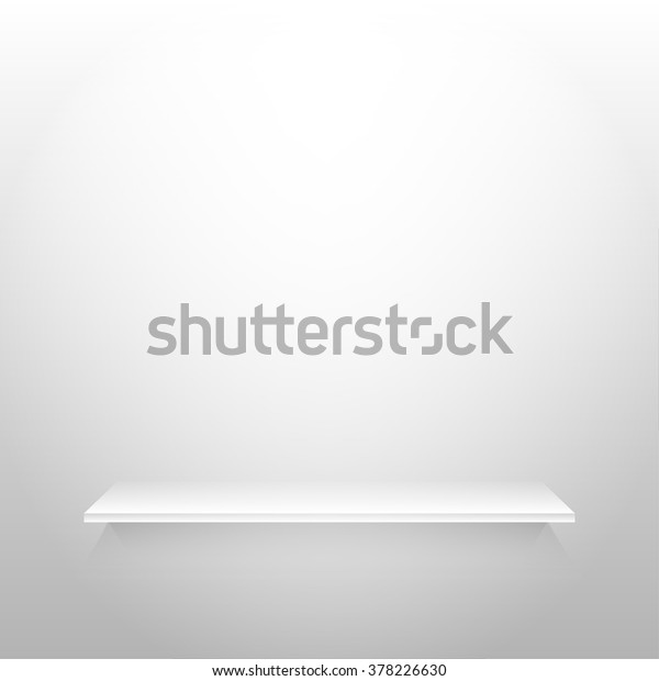 Empty White Shop One Shelf Retail Stock Vector Royalty Free