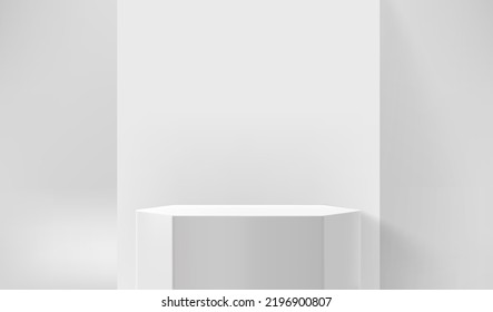 Espectáculo blanco vacío con soporte blanco. 3.ª simulación de presentación vectorial 