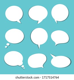 Empty white speech bubbles. EPS 10 vector.