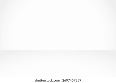 Fondo blanco vacío de la habitación del estudio para la exhibición del Producto