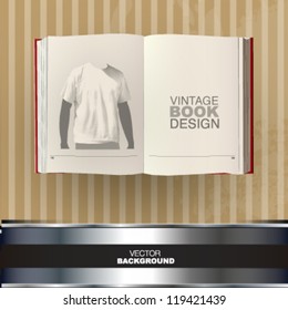 empty white t shirt. vector design with cartoon.