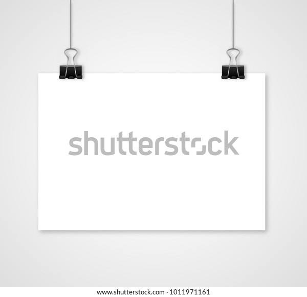 Download Empty White Vector Horizontal Poster Template Stock Vector Royalty Free 1011971161