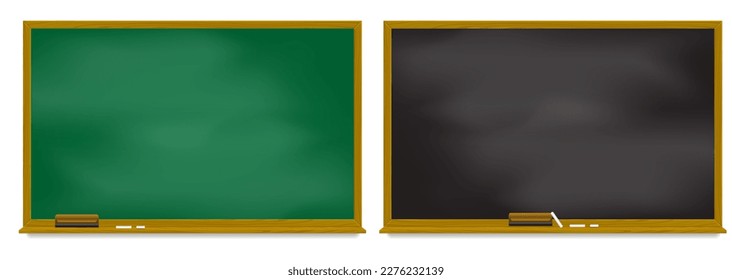 empty whiteboard with eraser and marker pen isolated - 3d illustration