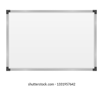 empty whiteboard magnetic marker for presentations training and education stock vector illustration isolated on white background
