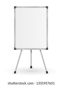 empty whiteboard magnetic marker for presentations training and education stock vector illustration isolated on white background