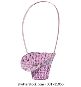 Empty wicker floral basket