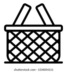 Empty wicker icon. Outline empty wicker vector icon for web design isolated on white background