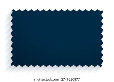 empty wiggle line frame with text space vector