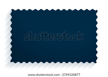 empty wiggle line frame with text space vector