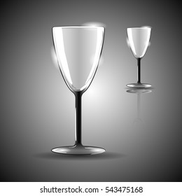 Empty wine glass