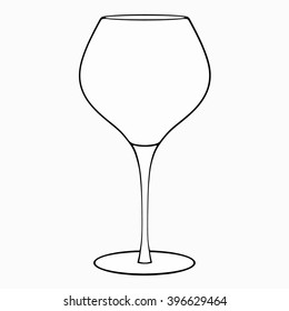 Empty Wine Glass Icon Outline Vector Stock Vector (Royalty Free ...