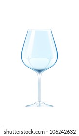 Empty wine glass. isolated on a white background