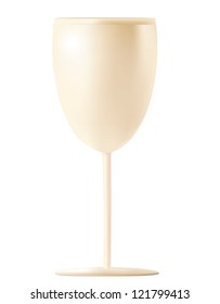 Empty wine glass. isolated on a white background. Vector