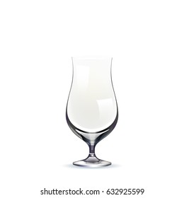Empty wine glass isolated on a white background. Vector illustration glass goblet