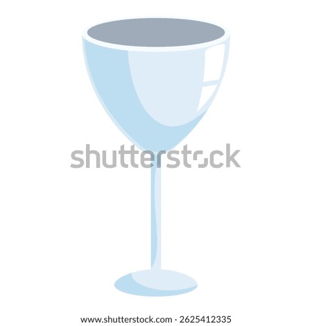 Empty wine glass is waiting to be filled with a tasty beverage