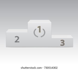 Empty Winners Podium 3d. Pedestal vector illustration
