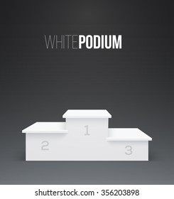 Empty Winners Podium with First, Second and Third Place for Award Ceremony. Vector illustration.