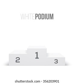 Empty Winners Podium with First, Second and Third Place for Award Ceremony. Vector illustration.