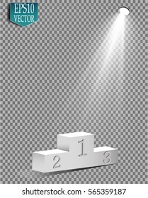 Empty winners podium with first, second and third place for award ceremony. Vector illustration
