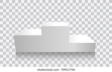 Empty winners podium illustration isolated on transparent background