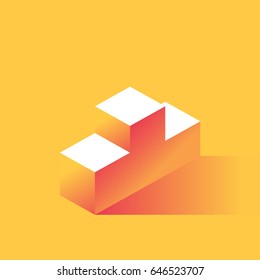 Empty winners podium. ?oncept of leadership, winning and success. Vector illustration in trendy style