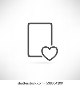 Empty wish list icon in simple outline design. EPS10 vector illustration.