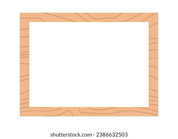 Empty wood frame with a copy space. Simple hand drawn vector illustration