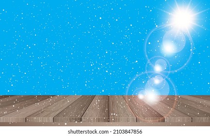 Empty wood table background, Template mock up for display of product