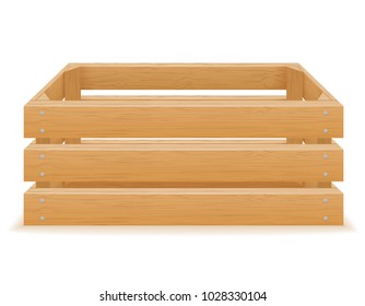 empty wooden box vector illustration illustration isolated on white background