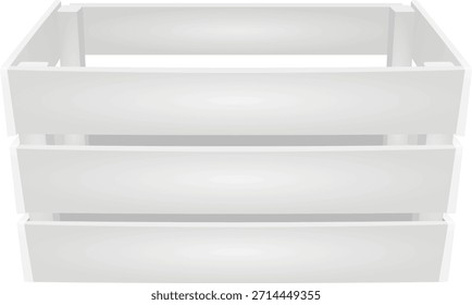 Caja de madera vacía. Ilustración vectorial