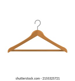 Empty wooden hanger for your design. Vector illustration