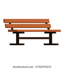 Empty wooden park bench presenting a peaceful spot for relaxation
