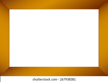 Empty Wooden Picture frame, Vector illustrator 