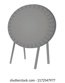Empty wooden round board. vector illustration
