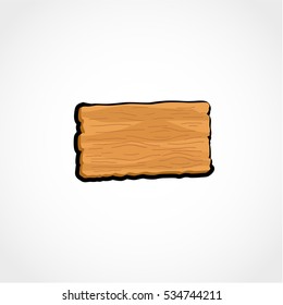 empty wooden signs Isolated on White Background