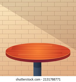 Empty wooden table illustration background
