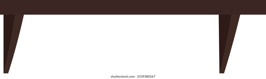 Empty wooden wall rack vector illustration isolated on white background
