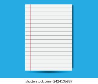 Empty writing sheets with lines.