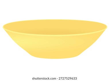 Leere gelbe Schüssel. Vektorgrafik